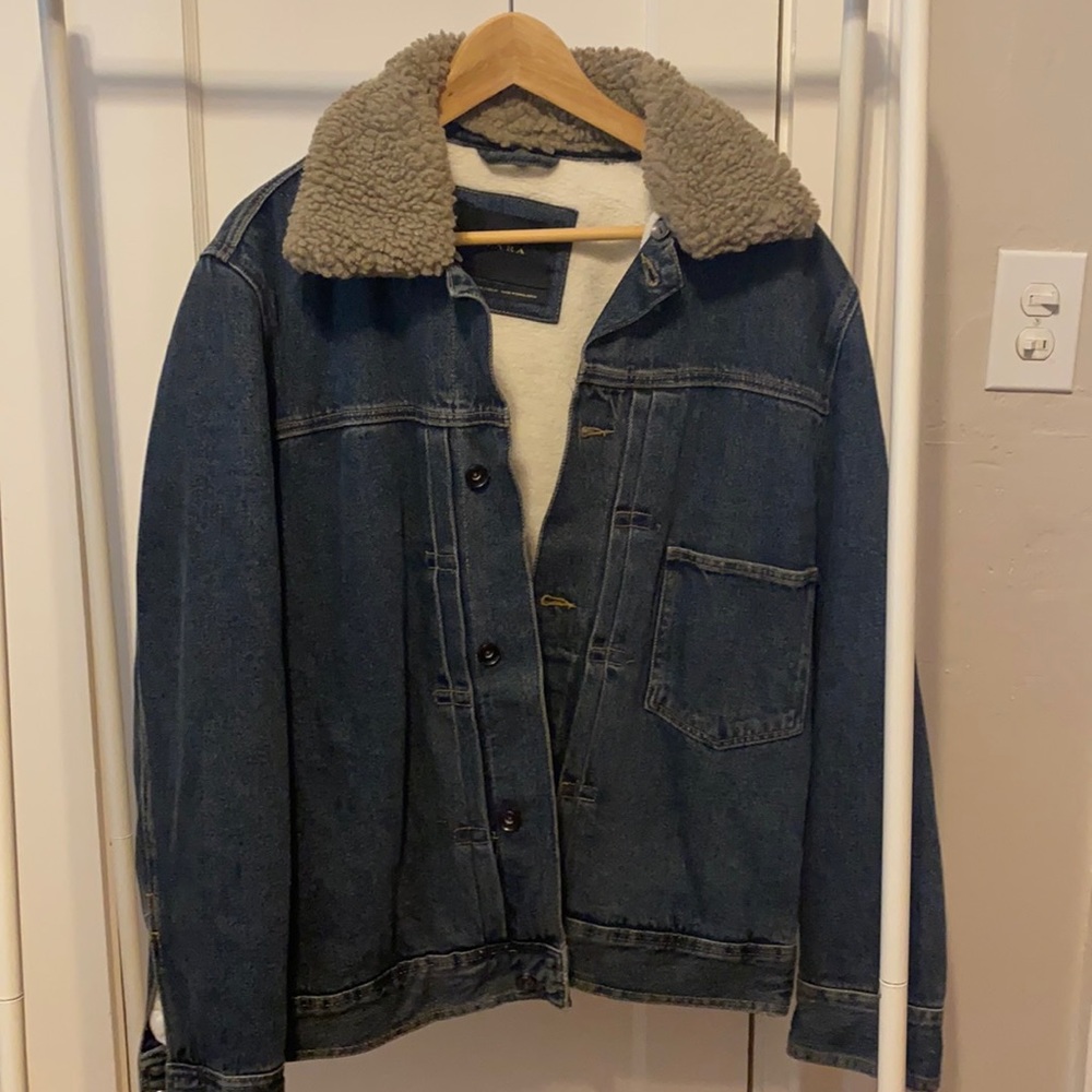 Zara Men’s Denim Jacket w/ Lining SZ XL